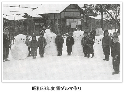 昭和22年度雪ダルマ作り